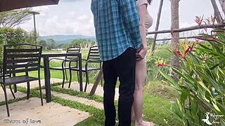 The Gardener And The Beautiful Lady Engage In Outdoor Sex