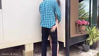 The Gardener And The Beautiful Lady Engage In Outdoor Sex