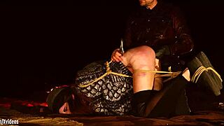 Genuine Anal Virgin Is Tied Up In Desert At Night For Anal And Ass To Mouth Training With Fingers And Some Hard Paddling - From A Real Rough Sex And Domination Documentary Brooke Johnson