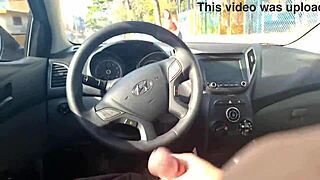 guy jerks off in car looking for hard dick info.