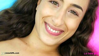 radiant brunette stunner shows her sexy body