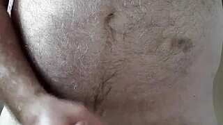 rustyas1 happy hairy big belly me masturbating to orgasm with small cock in homemade neighbors spot