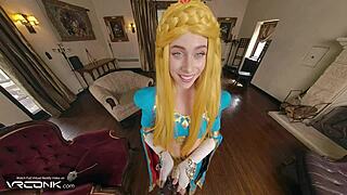 Vr Fuck Princess Zelda and Cum Inside Her Wet Pussy in Nintendo Game Parody Hd Porn!