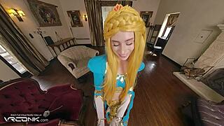 Vr Fuck Princess Zelda and Cum Inside Her Wet Pussy in Nintendo Game Parody Hd Porn!