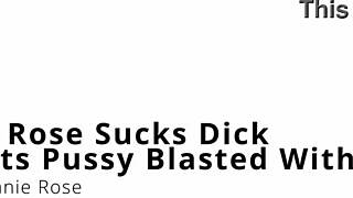 Minnie Rose sucks dick backstage, then her pussy gets blasted with cum