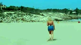 Brunette and Blonde Girls Fucked Outdoors at Seaside