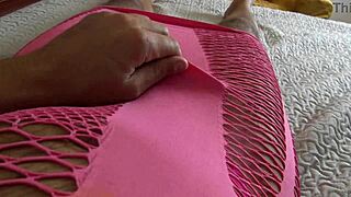 Taboo Family Stepmother Assists Her Transsexual Sissy Stepson to Cum