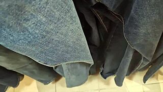 nicoletta, a confident 40-year-old, enjoys trying on tight jeans in stores to show off her curves