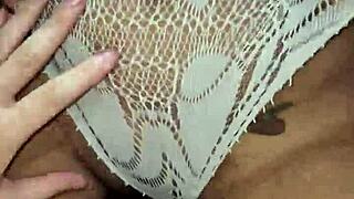 intense bareback fucking with my latina girlfriend, cumming deep inside her natural big tits