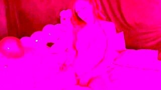 artemisia love says, 'watch my big tits and pussy play while smoking naked on the bed'