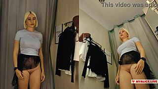 Feeling Horny In Dressing Room With Naked Blond