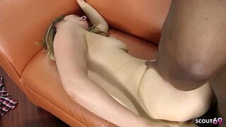 Nymphomaniac Teen Seduces Older Black Guy for First Interracial Sex!