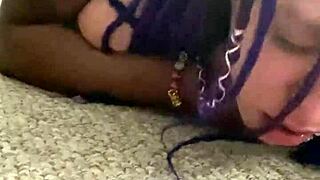 Submissive girl moans black lives matter while black cock breaks her