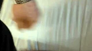 My wife bent over in doggystyle, skinny pussy taken by young stranger while he sucks my dick