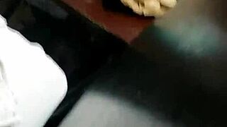 My wife bent over in doggystyle, skinny pussy taken by young stranger while he sucks my dick