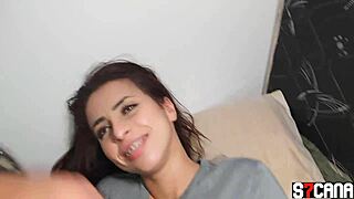 Lying young girl gets intense fucking