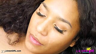 Captivating brunette model displays her sexy body in photoshoot