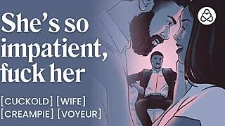 Amateur Wife Shared With Friend, Husband Watches