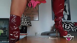 Nippleringlover Shaves Pierced Pussy, Bound Huge Nipples