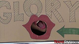 sexy stockings tranny gets facial