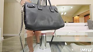 Milf Sarah Jessie Fingers Her Pussy On The Sofa!