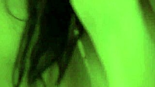 DP-loving babe receives cum on her big tits