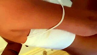 i'm pounding that brunette teen rough in anal sex, bending her over deep and making her scream