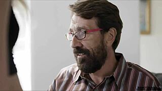 Cock slams deep inside her tight pussy