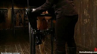 Bound Blonde Slave Caned in Ballet Boots