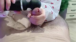 Step Sister Uses Vibrator To Extract Intense Cum
