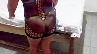 Hot trans fucks masked guy but he cums too fast