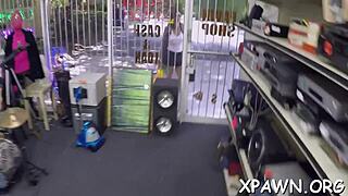 Dilettante's in the back room, getting rough with that cunt.