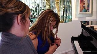 Mature Lesbian Cougar Piano Teacher Engages In Intimate Lessons