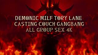Tory Lane's Gangbang: Spitroasted and Tag-Teamed by Horny Men