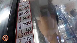 Tiffany flashing her big ass in the store!