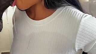 Amateur Couple Devours Huge Meat Dildo in Rough Session