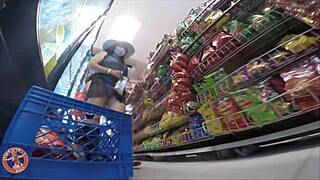 Tiffany flashing her big ass in the store!