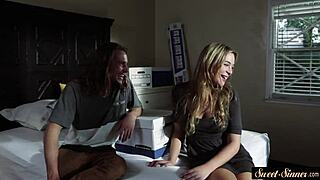 Teen Stepsister Pounded and Sprayed with Cum