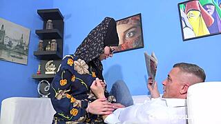 sexy arab hijab slut desires hard cock blowjob