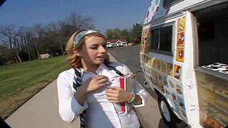 lexi belle gets suggestive banging from ice cream man with big cock deepthroat and creampie