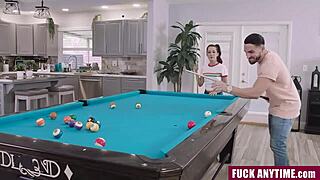 Stepbro and stepsis play pool game whoever wins doesnt have to clean for a month