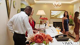 BLACKED VIP JIA & BFF LILY SHARE 2 HARD BBCS AT HOTEL VIXEN