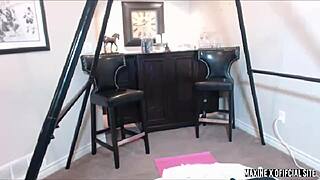 emotional waves crash as maxine x in college uniform dildo fucks her sweet asian pussy