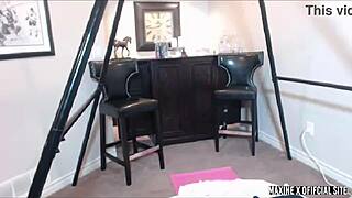 emotional waves crash as maxine x in college uniform dildo fucks her sweet asian pussy