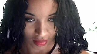 Naughty Brunette Shows Off in Bar and Bathtub