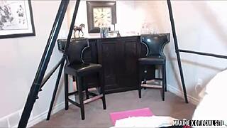 emotional waves crash as maxine x in college uniform dildo fucks her sweet asian pussy