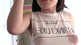 Passionate Japanese star Ui Kinari enjoys her perfect creampie end after intense fucking.