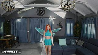 Can skinny redhead Bloom handle sucking a huge cock in Winx cosplay parody?