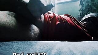 is bad wolf28 stroking his penis for pleasure?