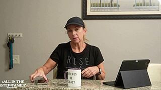 step mom madi blaze caught in shower sucks junior's hard cock 😈